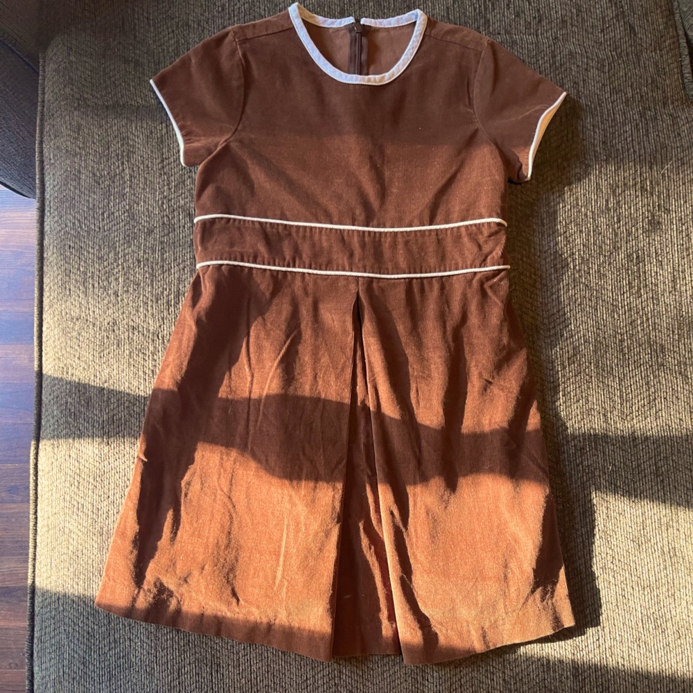 Brown/blue size 5/6 corduroy dress